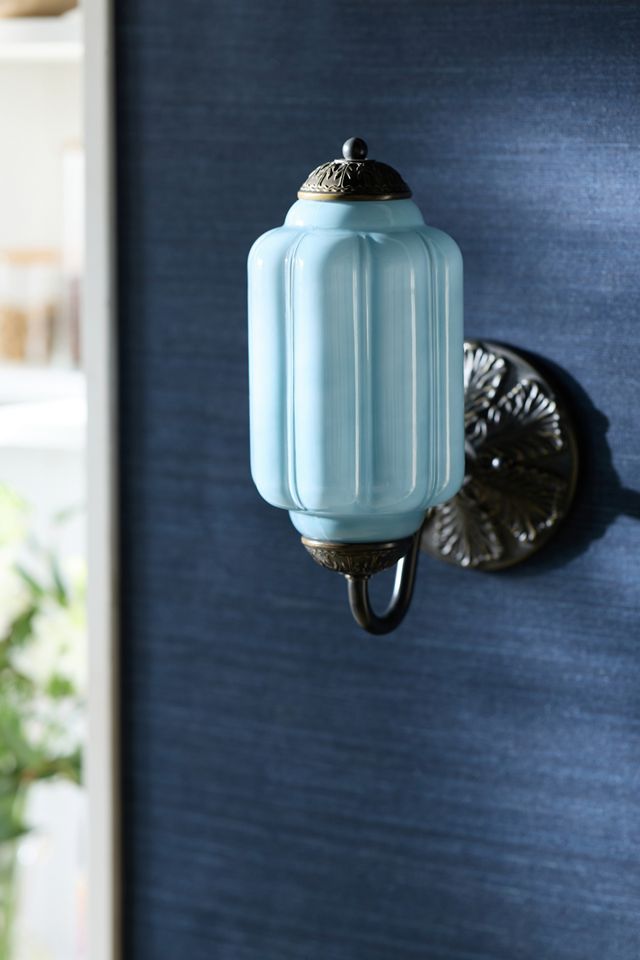 The Eloise Scallop Milk Glass Sconce Wall Light #1