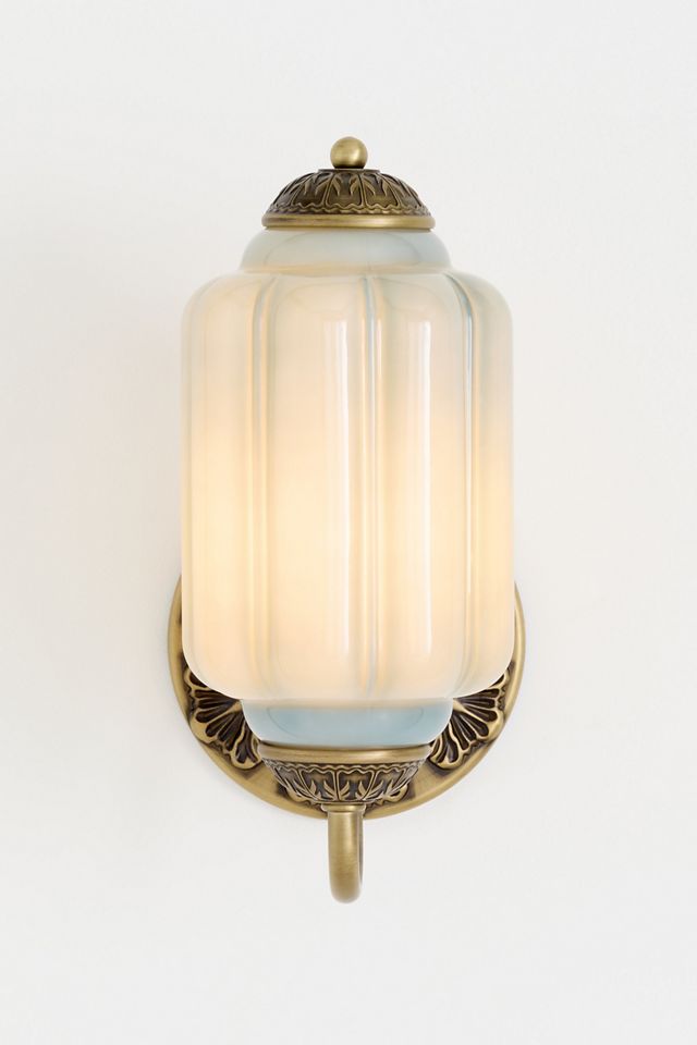 The Eloise Scallop Milk Glass Sconce Wall Light #1
