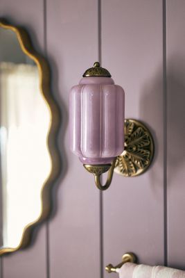 The Eloise Scallop Milk Glass Sconce Wall Light