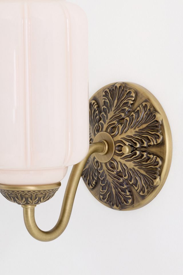The Eloise Scallop Milk Glass Wall Light #3