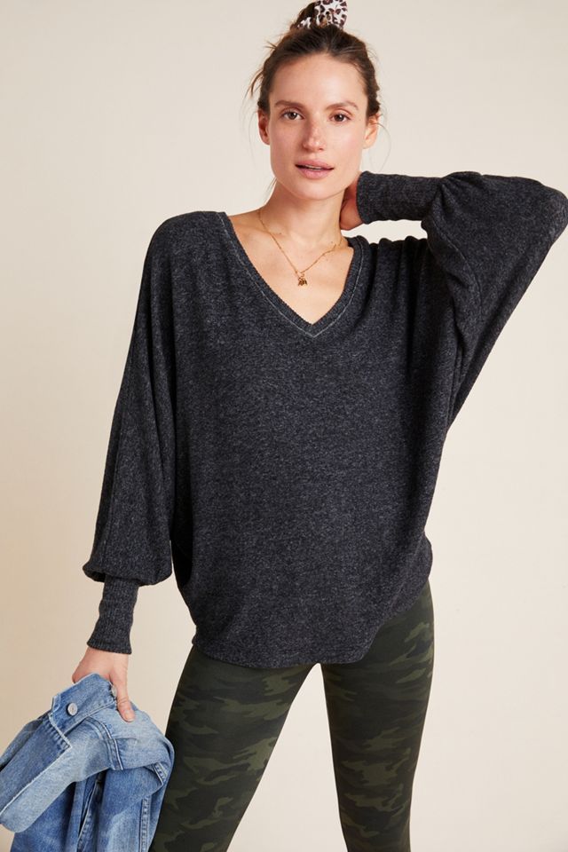 Rhea V-Neck Hacci Top #2