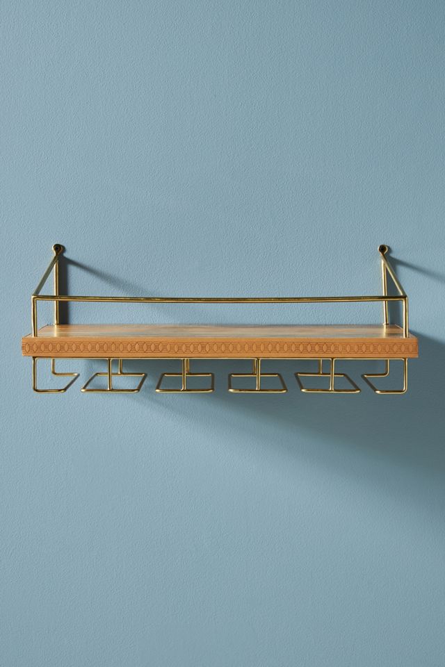 Shelby Leather Bar Shelf #1