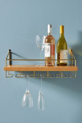 Shelby Leather Bar Shelf