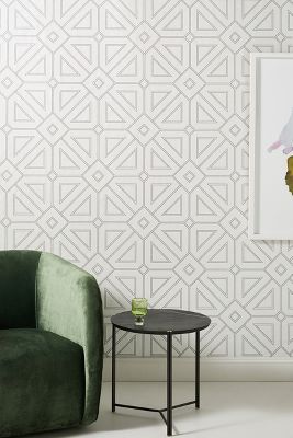 Voltaire Geometric Textured Wallpaper | AnthroLiving