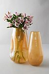 Dimpled Cylinder Vase, Orange #4