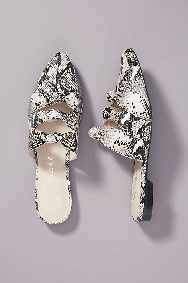 Matisse Knotted Pointed-Toe Slides | Anthropologie