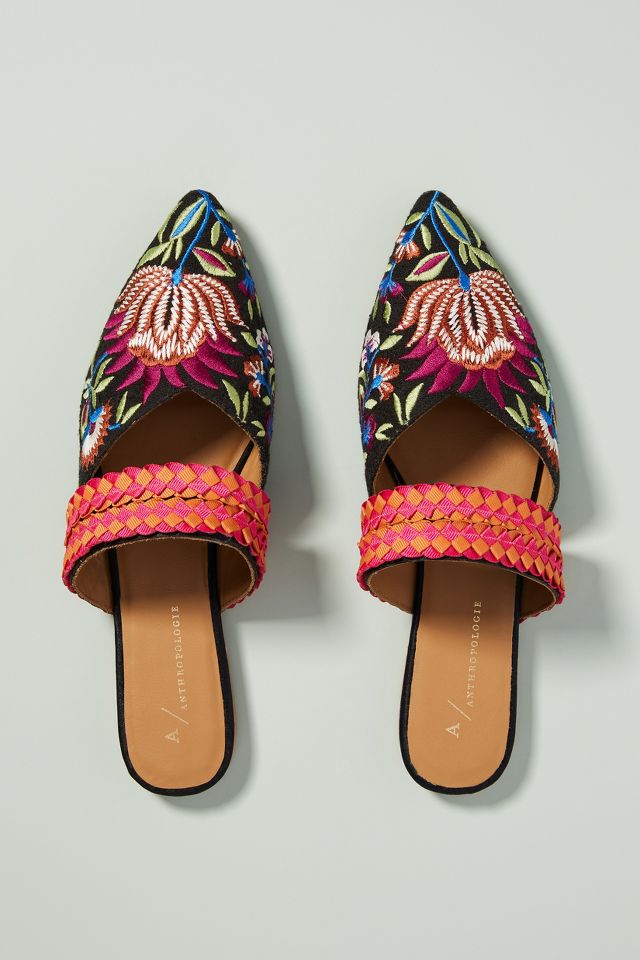 Anthropologie Floral Flats