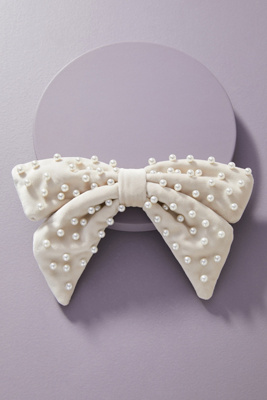 Lele Sadoughi petite pearl bow barrette. New with tags Lele Sadoughi | Your Day by Nicole - Blush Pearl Bardot  main image 4