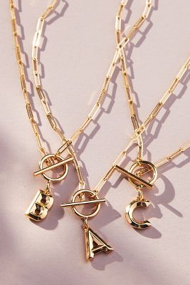 Anthropologie monogram hot sale gem necklace