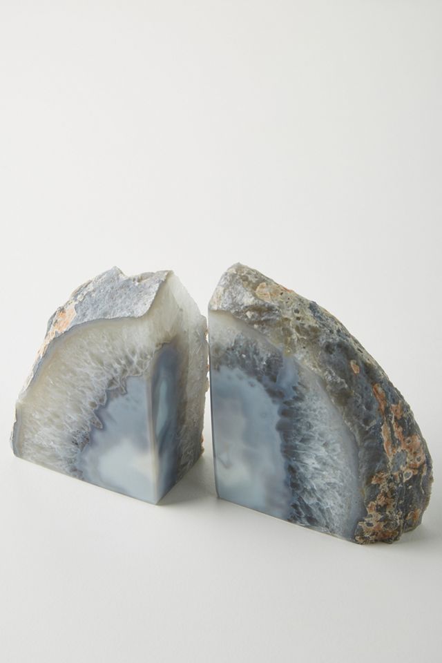 Agate Crystal Bookends #1