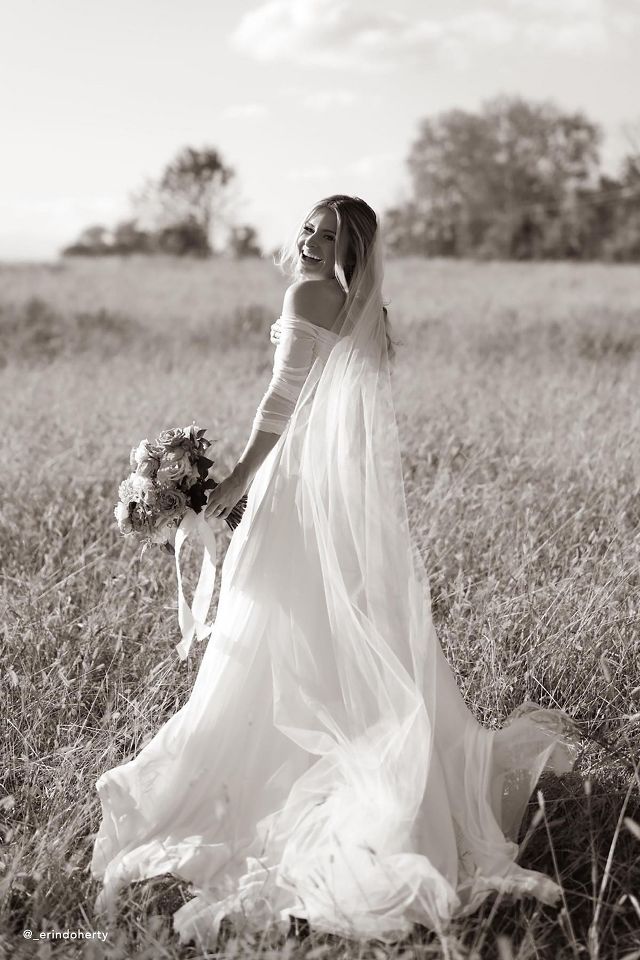 Wtoo by Watters Miles V-Neck Ruched-Sleeve Mesh Wedding Gown #6