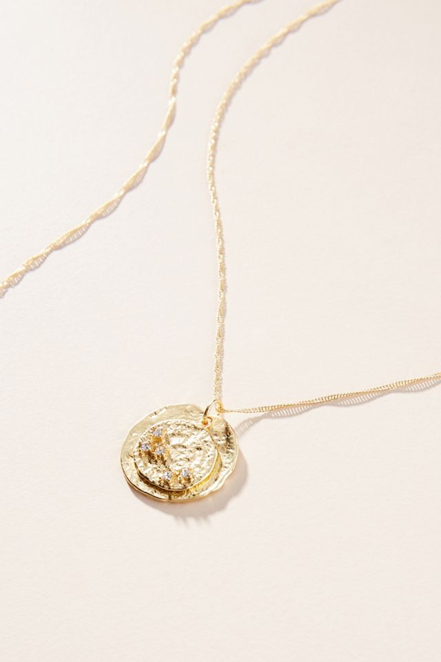 Layered Coin Pendant Necklace #1