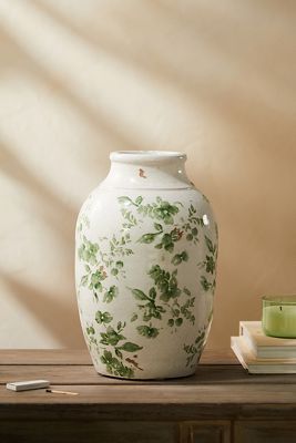 Green Chinoiserie Jar Vase | Anthropologie