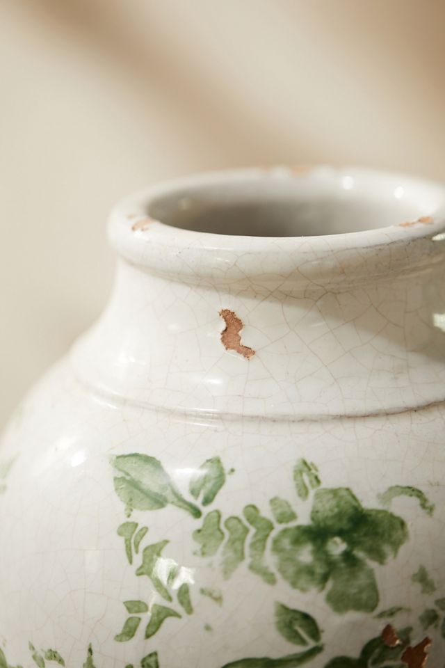 Green Chinoiserie Jar Vase #2