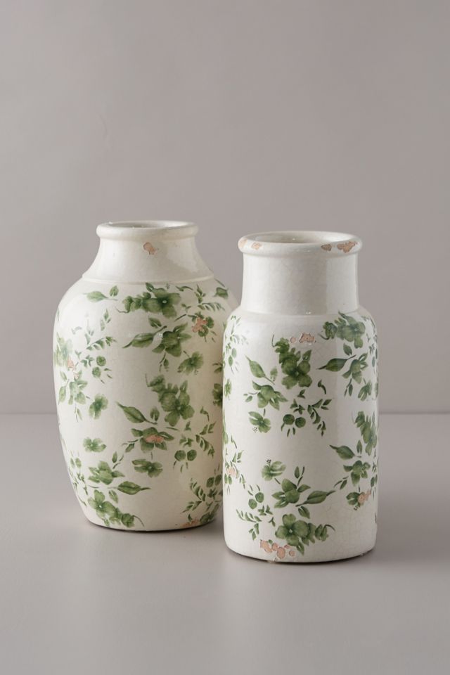 Green Chinoiserie Column Vase #4