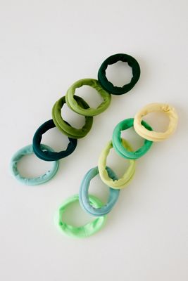 Élastiques à cheveux ton sur ton, ensemble de 10