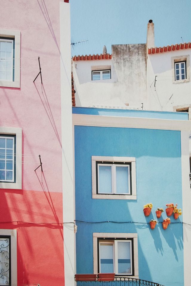 Lisbon Pink and Blue Wall Art #2