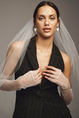 Anthropologie Rochefort Fingertip Veil - Madeleine Fig Anthropologie | Accessories | Anthropologie Rochefort  main image 2