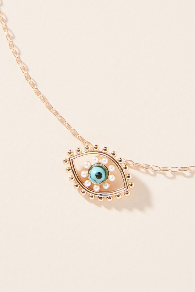BaubleBar Spirit Eye Pearl Necklace #1