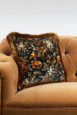 House of Hackney Opia Fringed Velvet Pillow