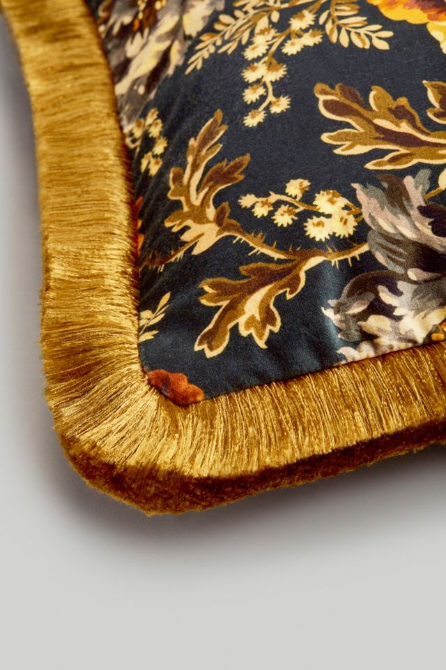 House of Hackney Opia Fringed Velvet Pillow #2