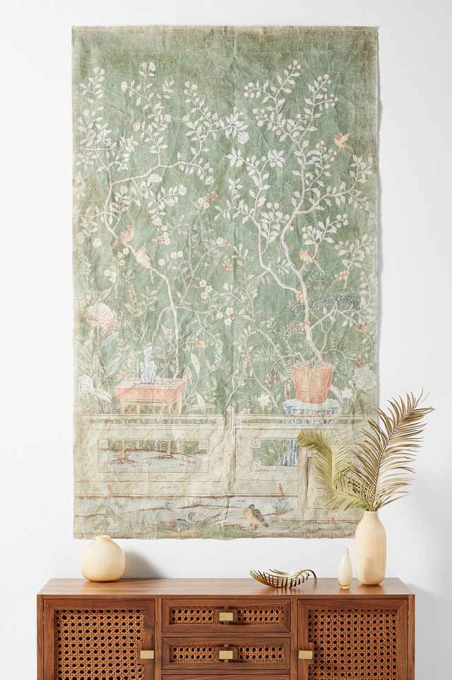 Birds and Potted Tree Tapestry AnthroLiving