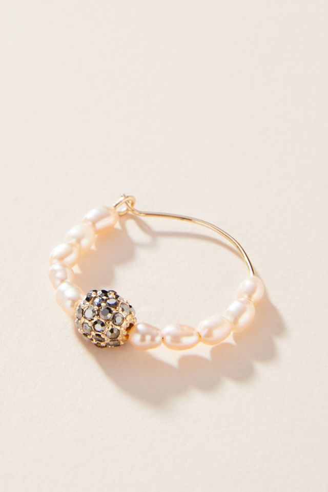 Margot Pearl Hoop Earrings #1