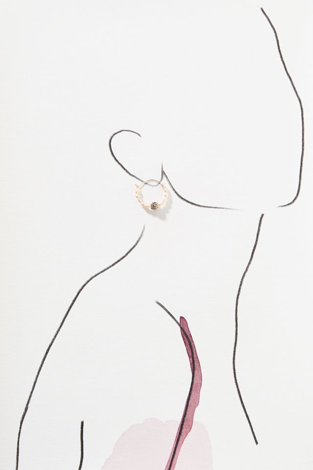 Margot Pearl Hoop Earrings #2