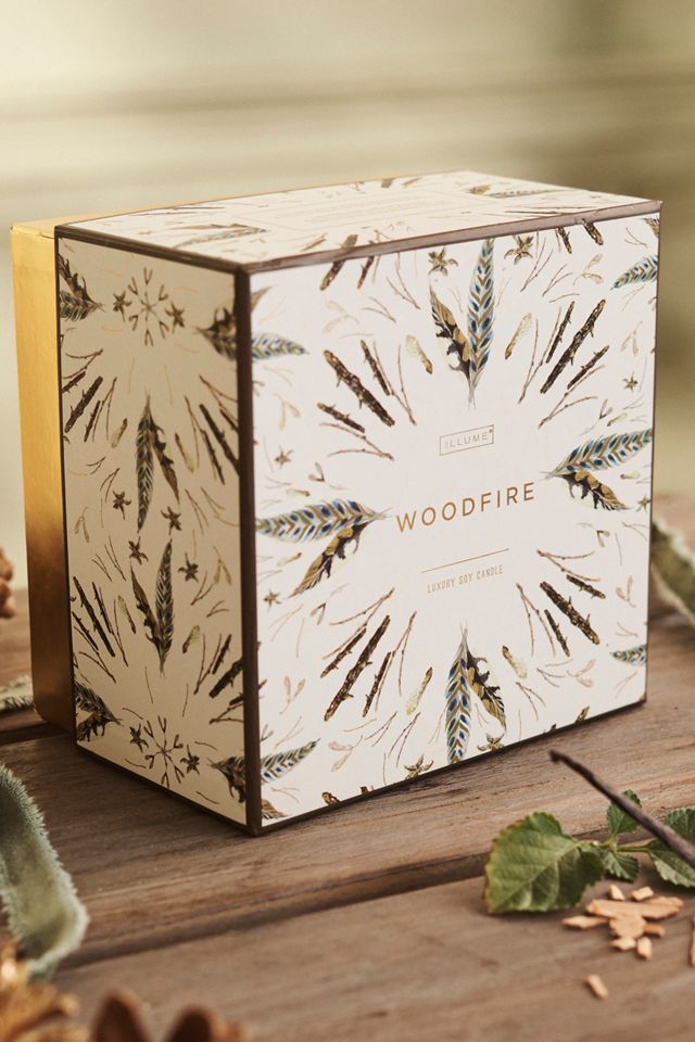 Illume Mercury Glass Candle, Woodfire #6