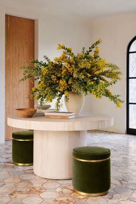 Swirled Drum Round 54" Reclaimed Wood Dining Table