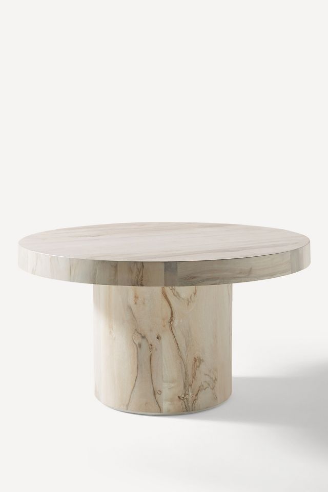 Anthropologie swirled deals drum coffee table