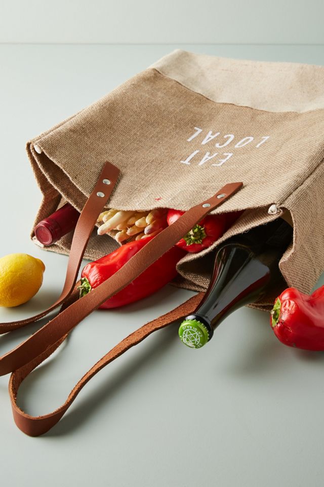 Market Day Jute Tote Bag #1