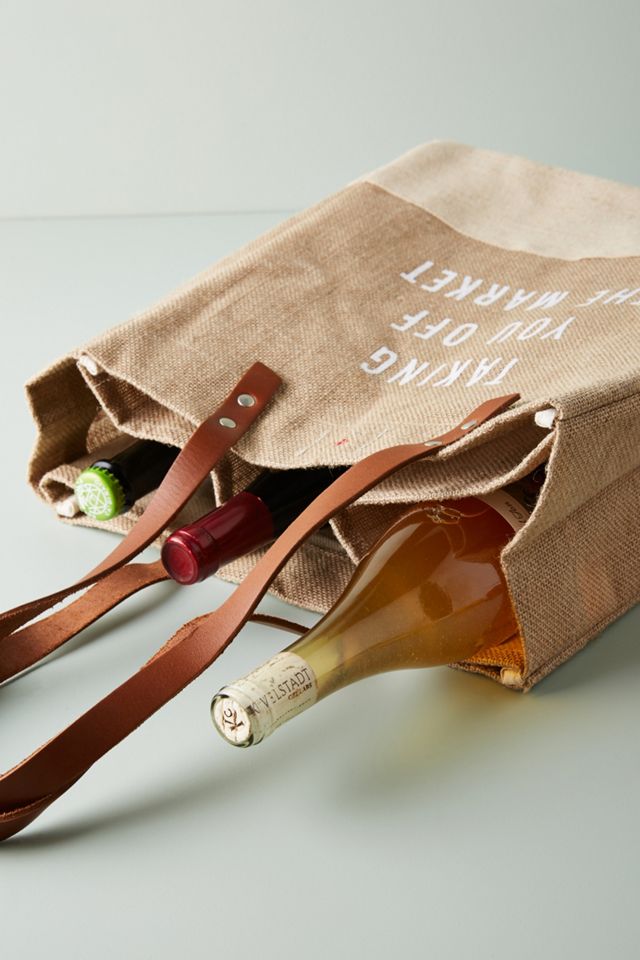 Market Day Jute Tote Bag #1