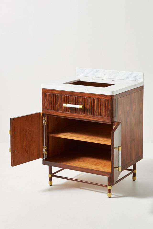 Deluxe Tamboured Powder Bathroom Vanity #3