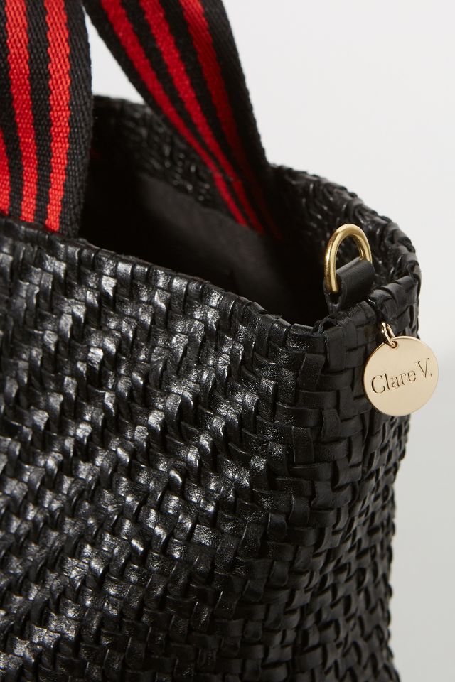 Clare V. - Bateau Tote in Black w/ Pacific, Cherry Red & Parrot