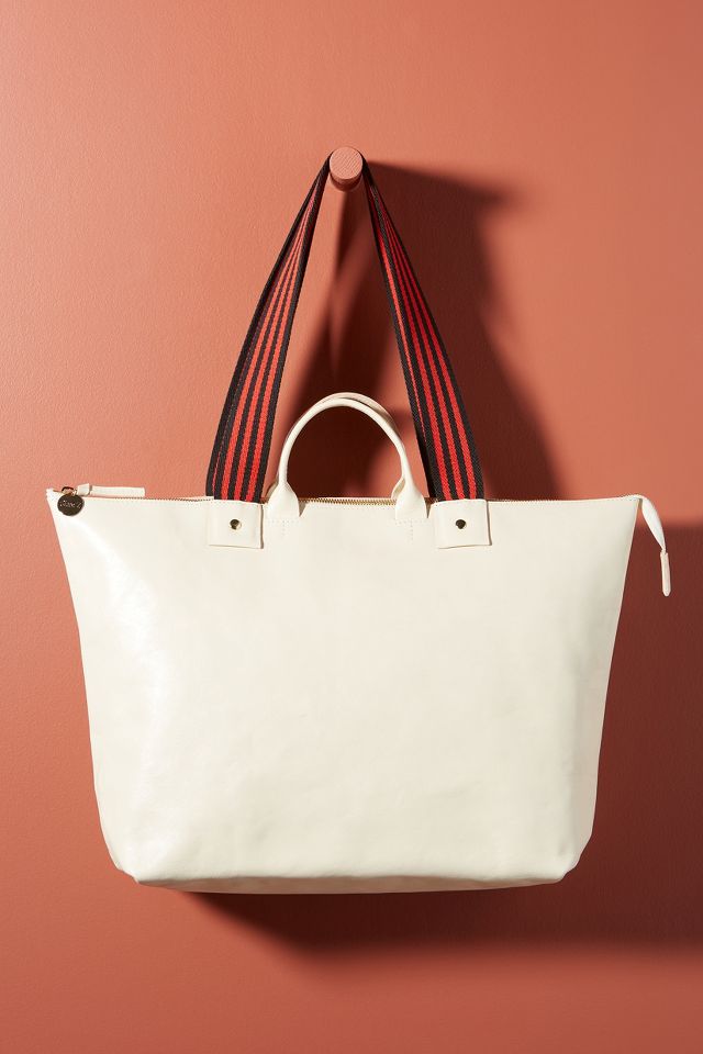Clare V. Le Zip Sac Rustic Leather Tote