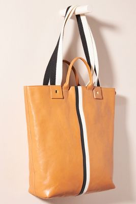 Clare V. Annie Striped Tote Bag