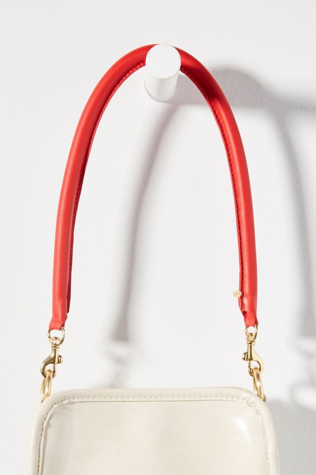 Anthropologie Madeline Embroidered Bag Strap By in White