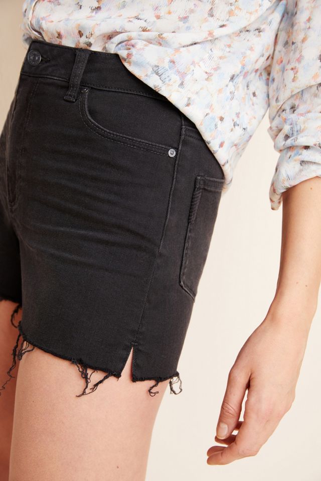 Paige Margot Ultra High-Rise Frayed Denim Shorts #2