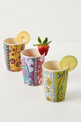 Blockprint Bamboo Melamine Tumbler