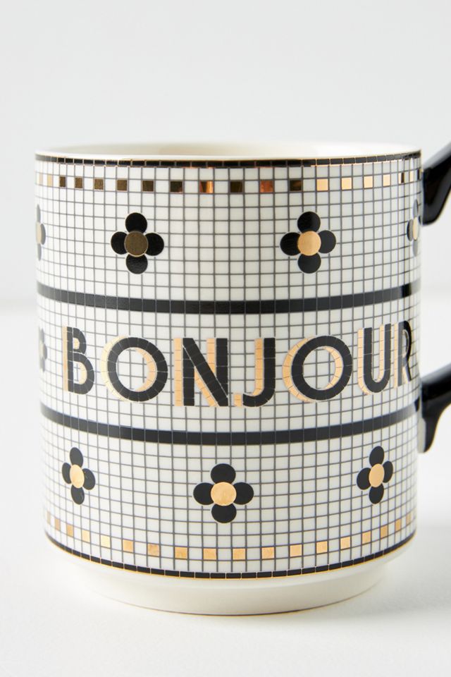 The Bistro Tile Stoneware Mug: Bonjour Edition #1