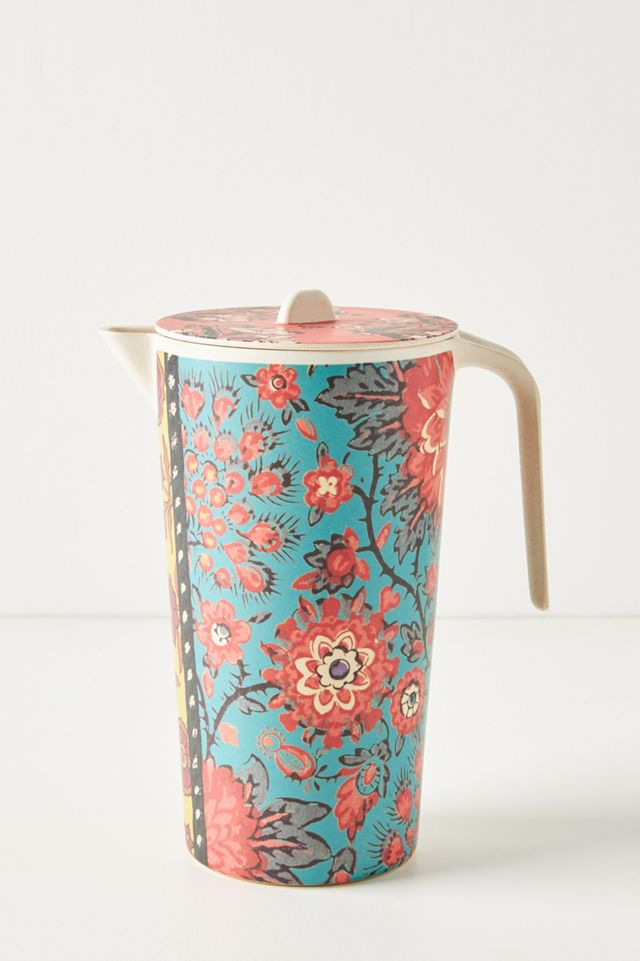 Blockprint Bamboo Melamine Pitcher #2