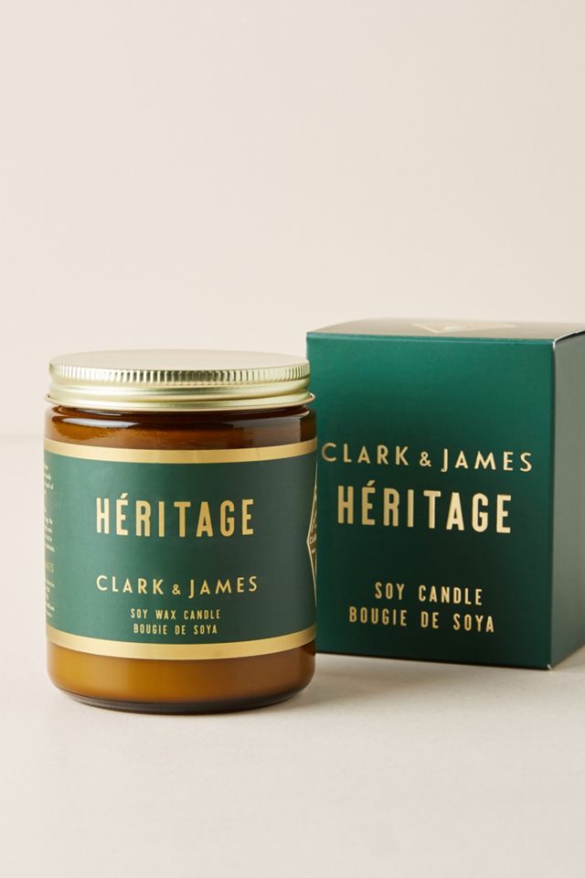 Clark & James Amber Glass Candle
