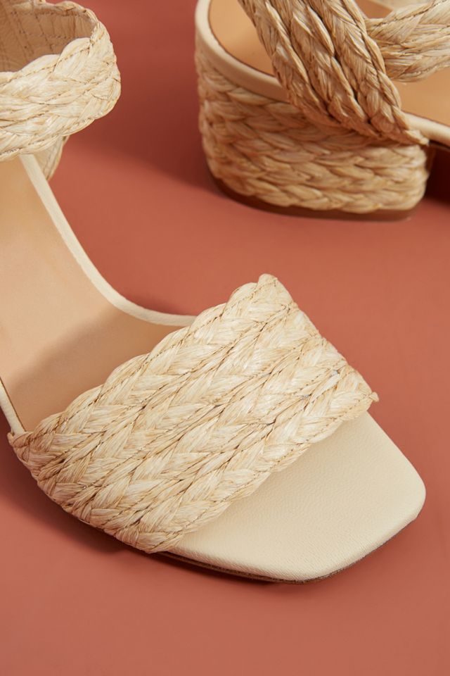 Paloma Barcelo Raffia Block Heels #2