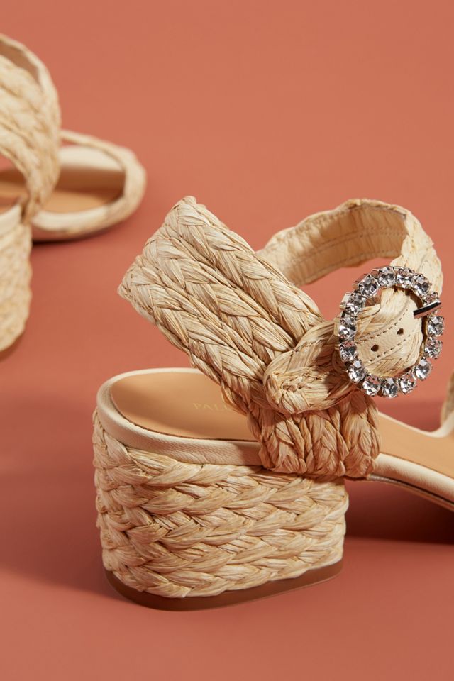 Paloma Barcelo Raffia Block Heels #3