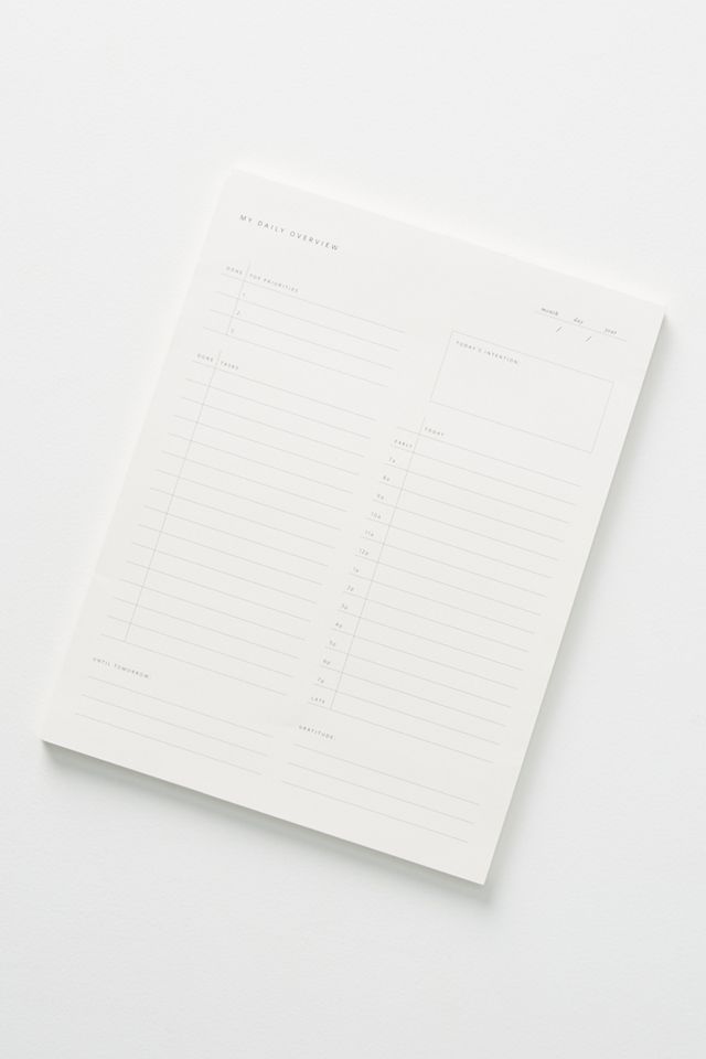 Daily Overview Notepad #1