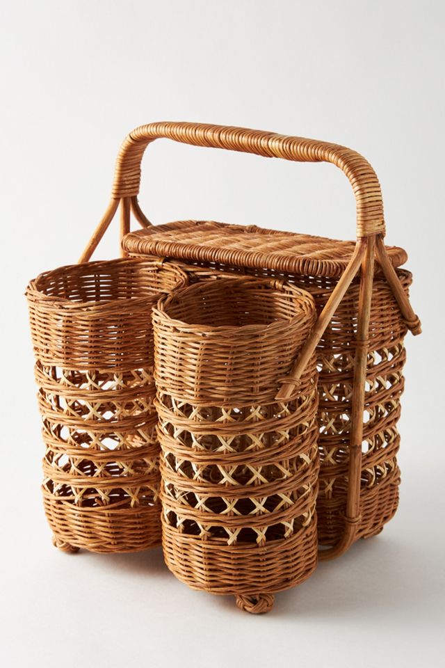 Rattan Wine & Bread Basket Anthropologie