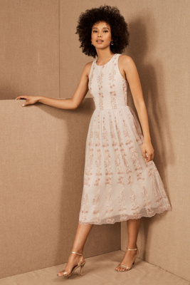 BHLDN Ingrid Off-The-Shoulder Midi Dress | Anthropologie