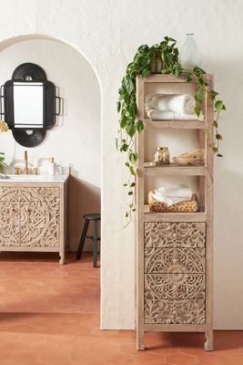 Handcarved Lombok Storage Cabinet