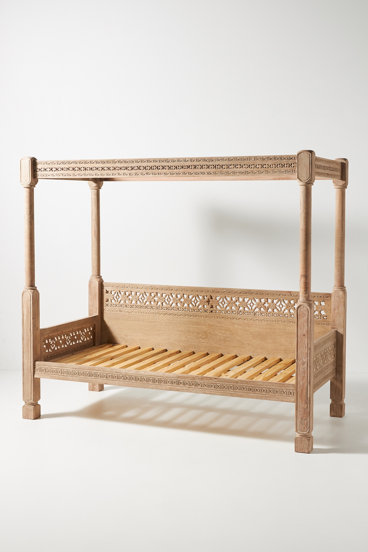 Carved Ezana Indoor/Outdoor Canopy Daybed